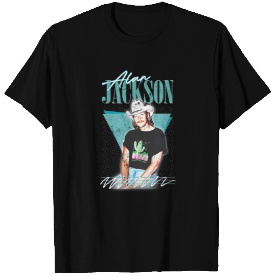 Alan Jackson // Vintage Faded-Style Fan Design - Alan Jackson - T-Shirt