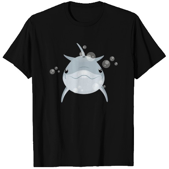 Cute happy kawaii dolphin cartoon T-shirt