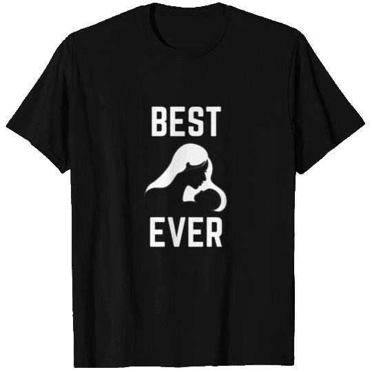 Best mom ever bolt text and logo T-shirt