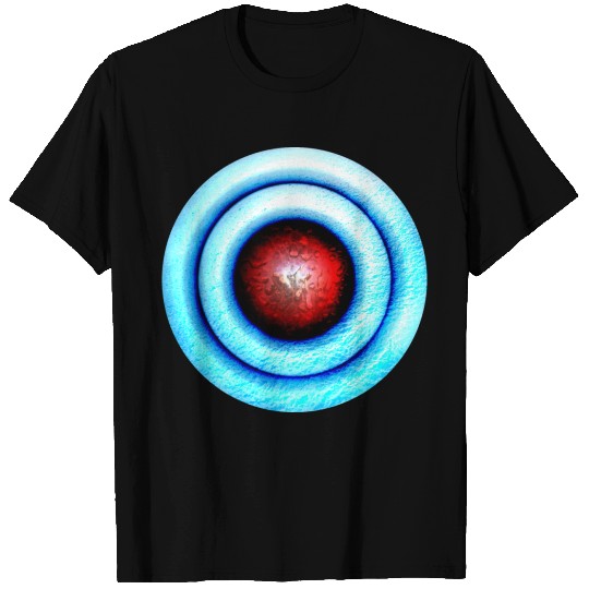 Circle Ice Blue White Glass Eye Red Ball Superhero T-shirt
