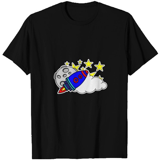 Rocket - Moon Star - Design Children T-shirt