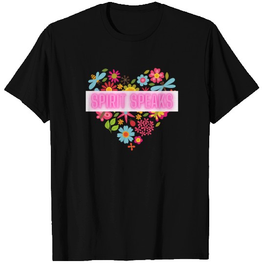 Spirit Speaks Floral Print Heart T-shirt
