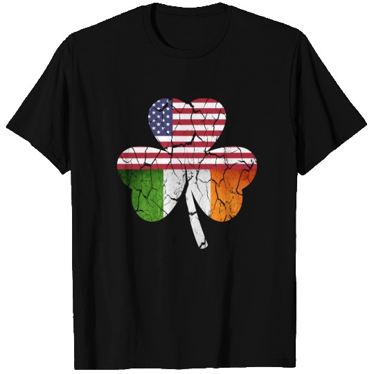 American Ireland Flag Shamrock Irish Men Women Ki T-shirt