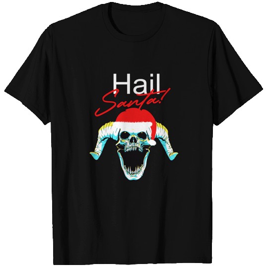 Hail Santa Claus Skull funny Christmas T-shirt