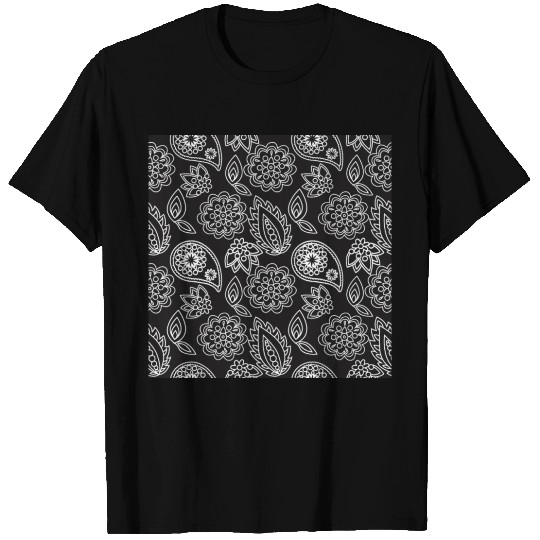 Mandala Pattern Black and White Halloween Fall Aut T-shirt