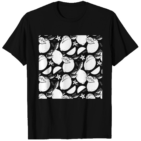 lemon black and white T-shirt