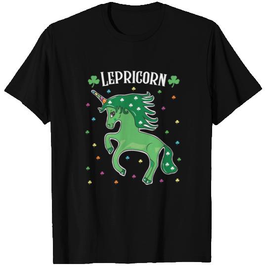 St Patricks Day Unicorn Lepricorn Shamrock Gift T-shirt