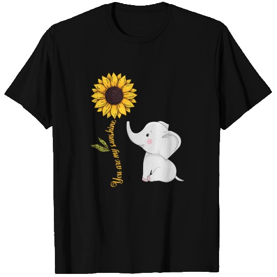 Cute Elephant Baby Sunflower Sunshine T-shirt
