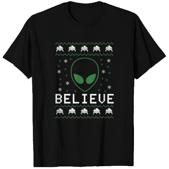 Alien Christmas UFO Ugly Sweater T-shirt
