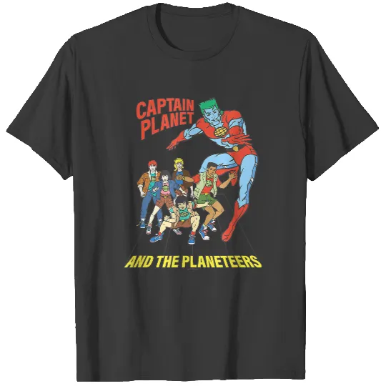Captain Planet Planeteers United Retro Logo T-Shirt T-Shirts