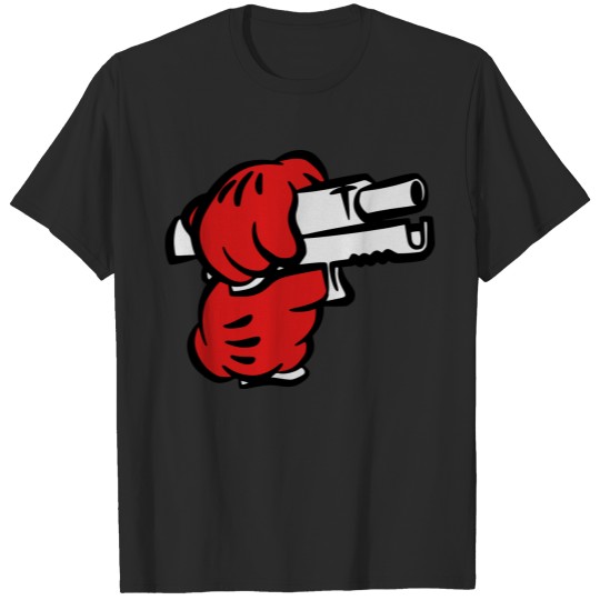 Discover hand gun T-shirt