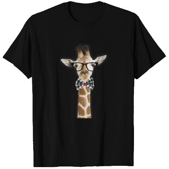 Giraffe Houndstooth bowtie T-shirt