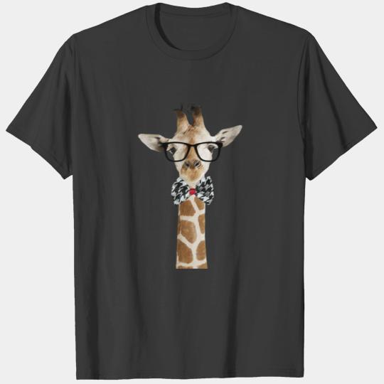 Giraffe Houndstooth bowtie T-shirt