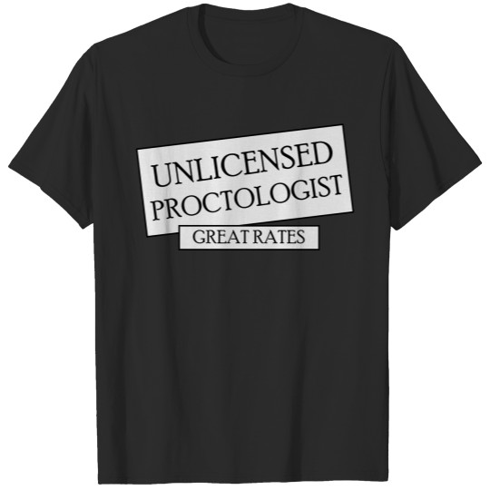 Discover unlicensed proctologist T-shirt