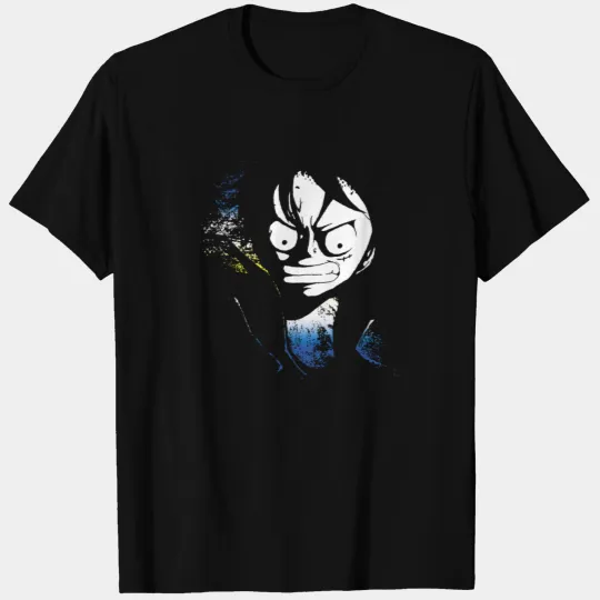 angry luffy grunge T-shirt