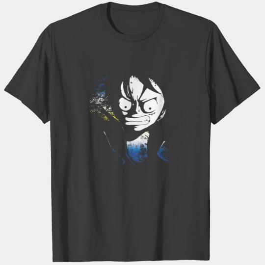 angry luffy grunge T-shirt