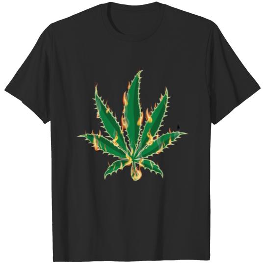 Discover Wanna Burn One Marijuana Pot Leaf T-shirt