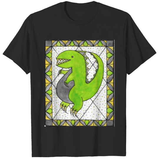 Discover Dinosaur Cute Lime Green T-shirt