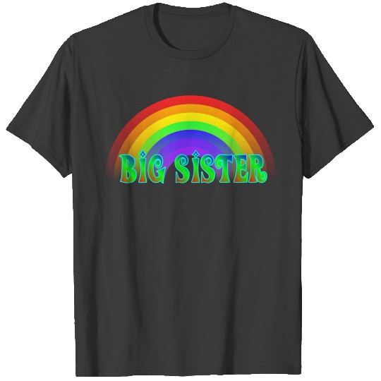 Discover Big Sister Rainbow T-shirt