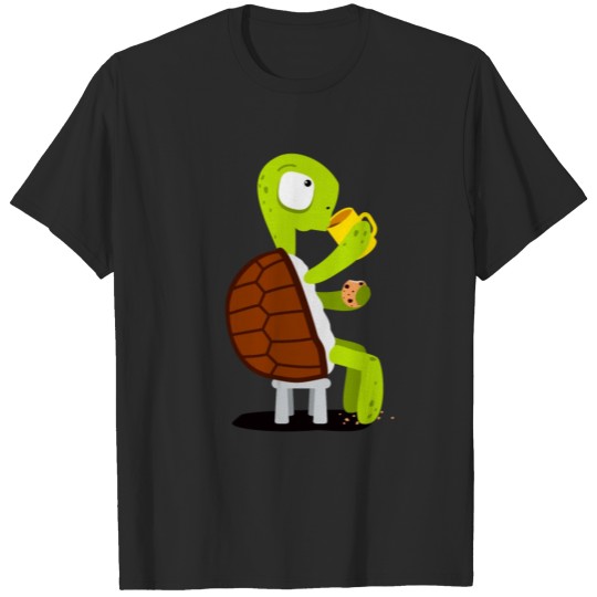 Discover Turtle drinking tea T-shirt