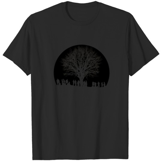 Discover people in the moon T-shirt
