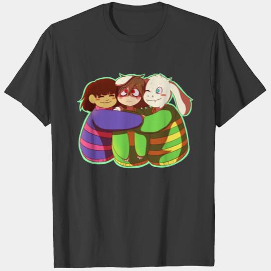 Undertale Asriel and Frisk Hugging Chara T-Shirt T-shirt