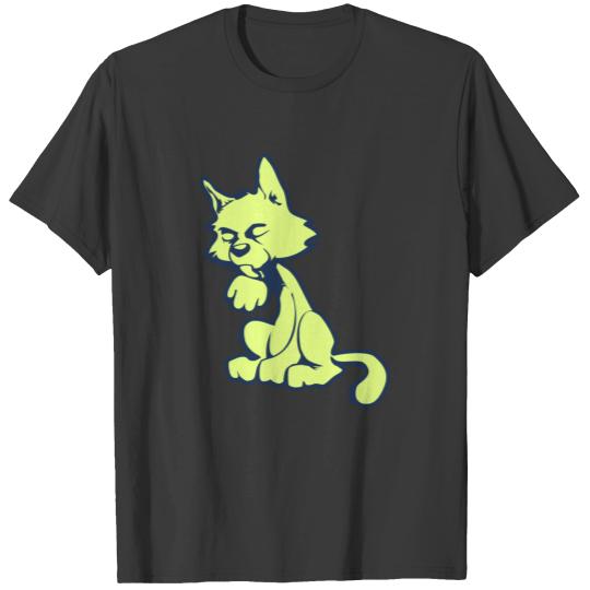 Lime cat T-shirt