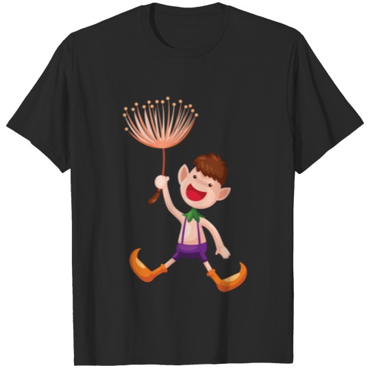 Discover Cartoon child with flower T-shirt