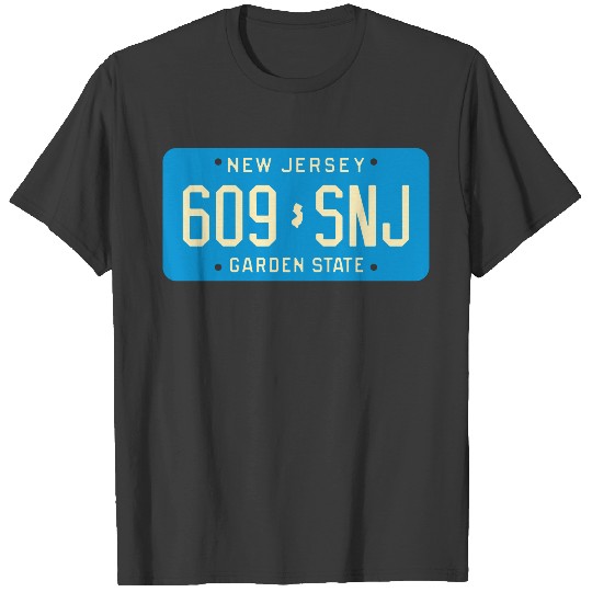 New Jersey SNJ-609 license plate T-shirt