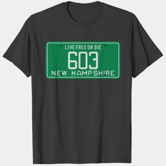 Retro New Hampshire License Plate T-shirt