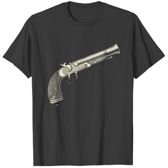 Retro pirates gun design T-shirt