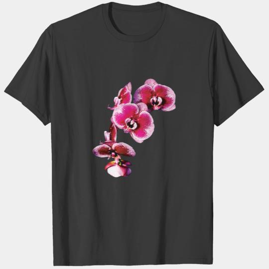 Vivid Maroon Phalaenopsis Orchids Long Sleeve T-shirt