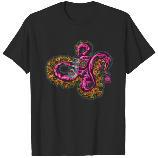 Discover Oktopeye-pink T-shirt