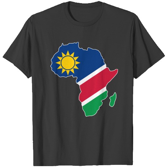 Discover Namibia Flag In Africa Map T-shirt