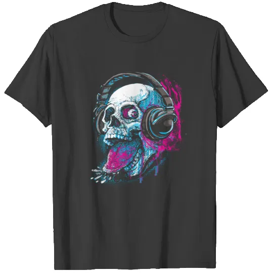 Skull Givin' Raspberry Dk T-shirt
