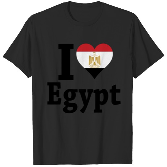 Discover I Love Egypt Flag T-shirt
