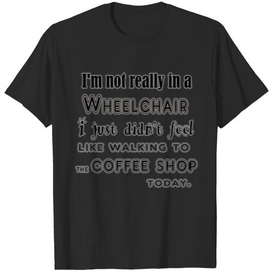 Walking to the coffee shop-black T-shirt