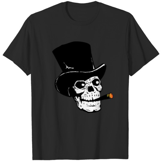 Discover Skull Smoking Cigar T-shirt