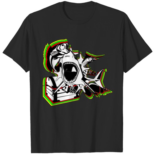 Discover Angry Shark T-shirt