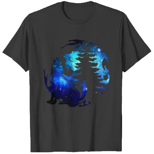 wolf howling T-shirt