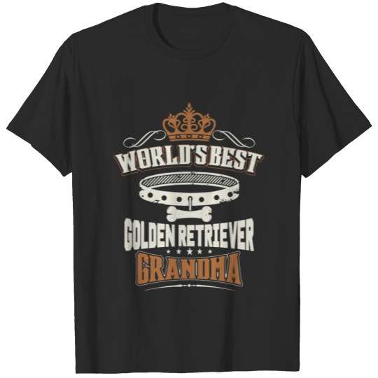Discover World's Best Golden Retriever Grandma T-Shirt T-shirt