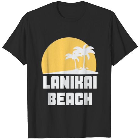 Discover Lanikai Beach Hawaii Sunset Palm Trees Beach T-shirt
