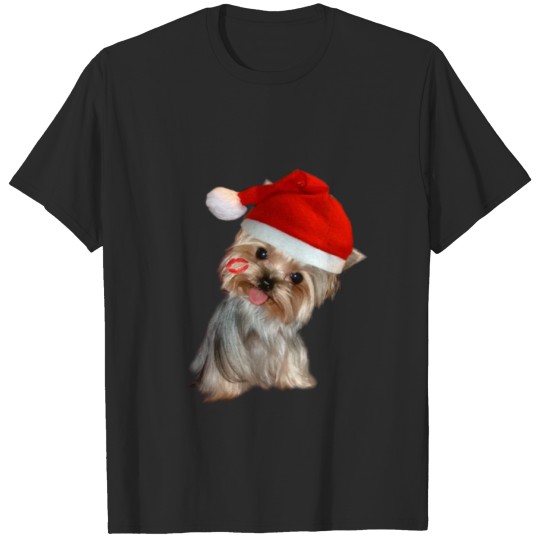Discover cute yorkie with kiss T-shirt
