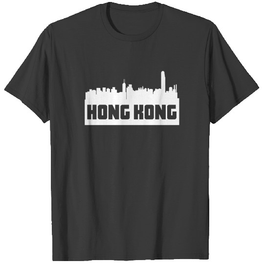 Hong Kong China Skyline Silhouette T-shirt