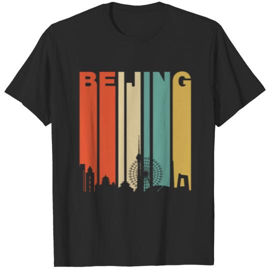 Discover Retro Beijing China Cityscape Downtown Skyline T-shirt