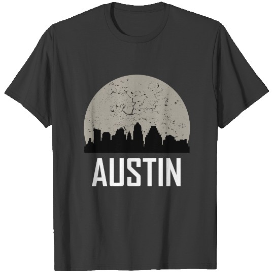 Austin Full Moon Skyline T-shirt