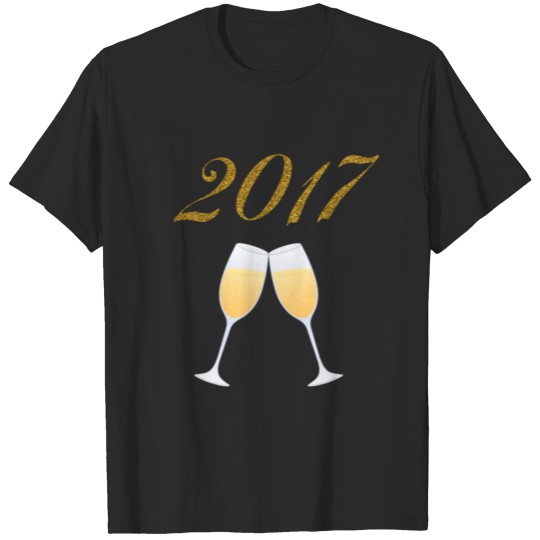 Discover 2017 Happy New Years Gold Countdown to Midnight T-shirt