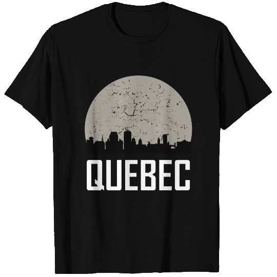 Quebec Full Moon Skyline T-shirt
