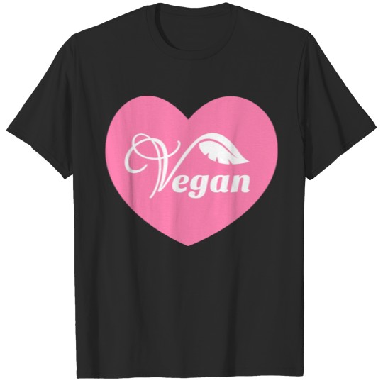 Discover Pink Vegan Heart T-shirt
