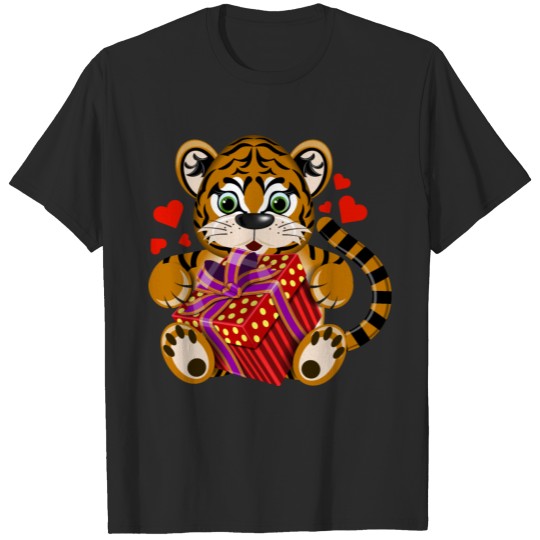 tiger-animal-i love you-wild-life-heart-gift T-shirt